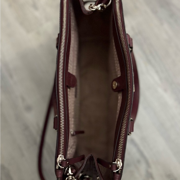 Kate Spade Bristol Drive Loden Ostrich-Embossed Leather Satchel-Cherrywood - Picture 8 of 8